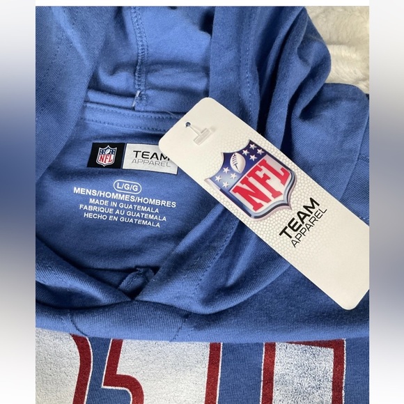 New York Giants Fanatics Mens Blue Large Pullover Hoodie New With Tags NFL - Picture 4 of 8